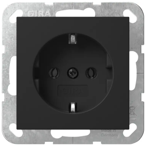 Gira S55 wcd ra kindv enkel 2v matzwart