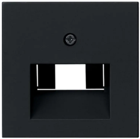 Gira S55 centraalplaat RJ45 matzwart