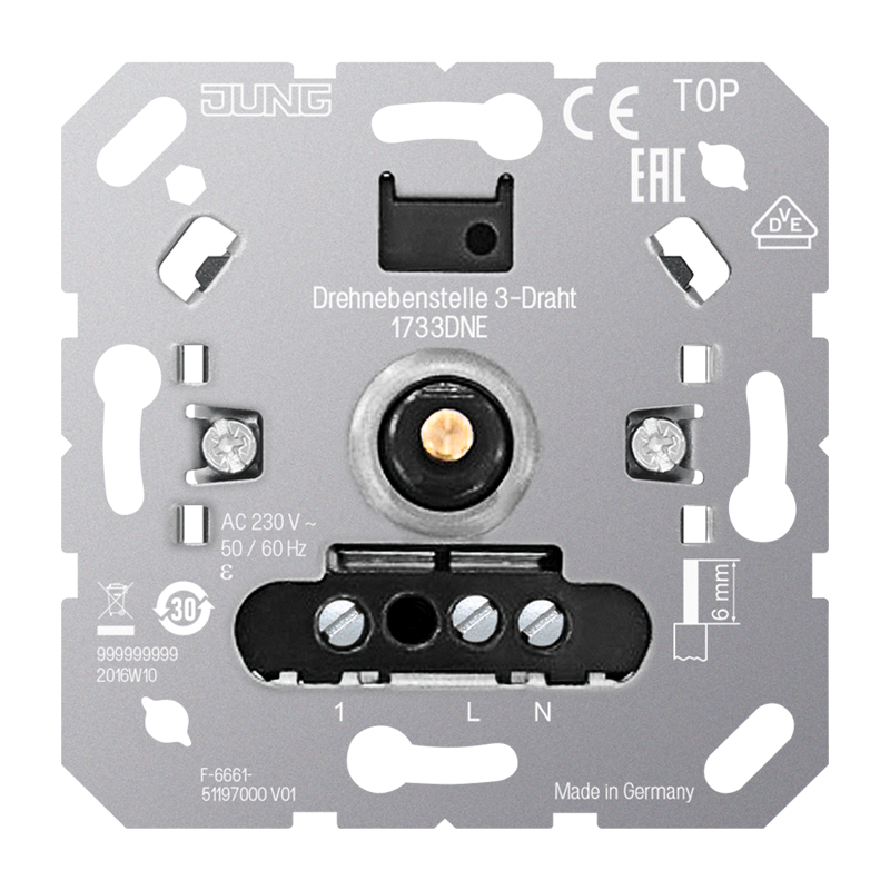 Jung 1733DNE draaineventoestel 3dr