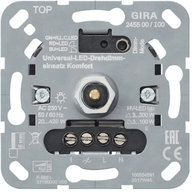 Gira led draaidimmer univ 3-100W