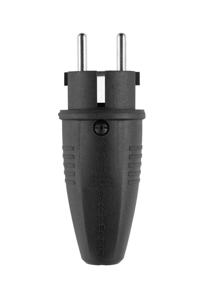 ABL stekker zwart rubber