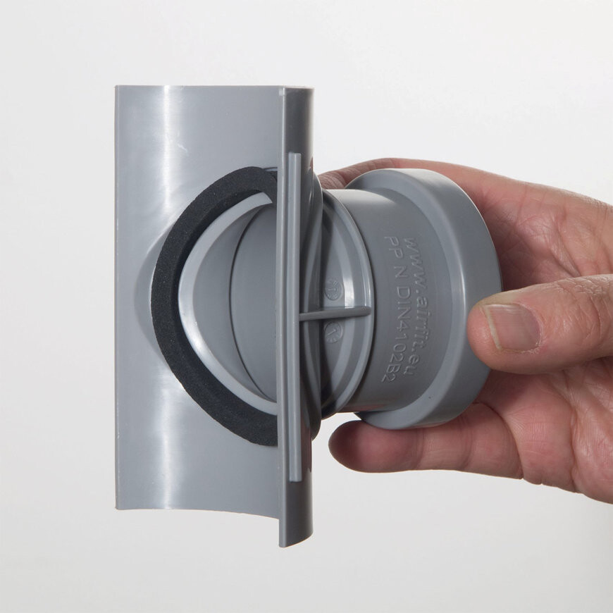 Airfit zadelkoppelstuk 160x90mm grijs