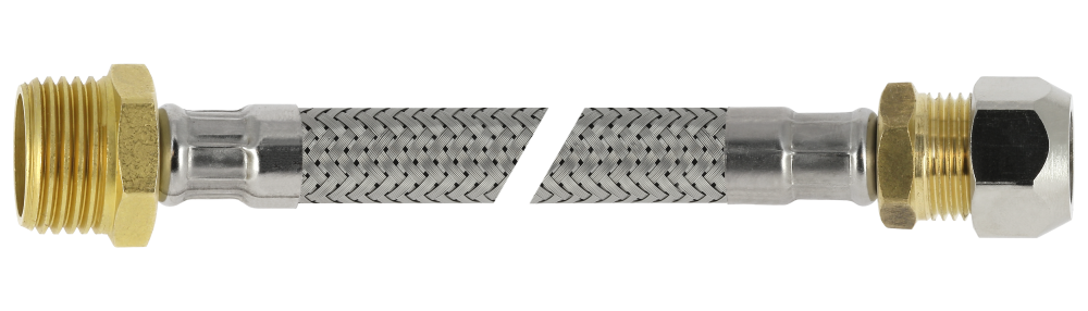 Flex slang 35cm 12mmx3/8" knel/bi