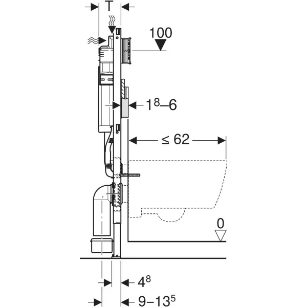 Geberit Duofix wc-element standaard 112