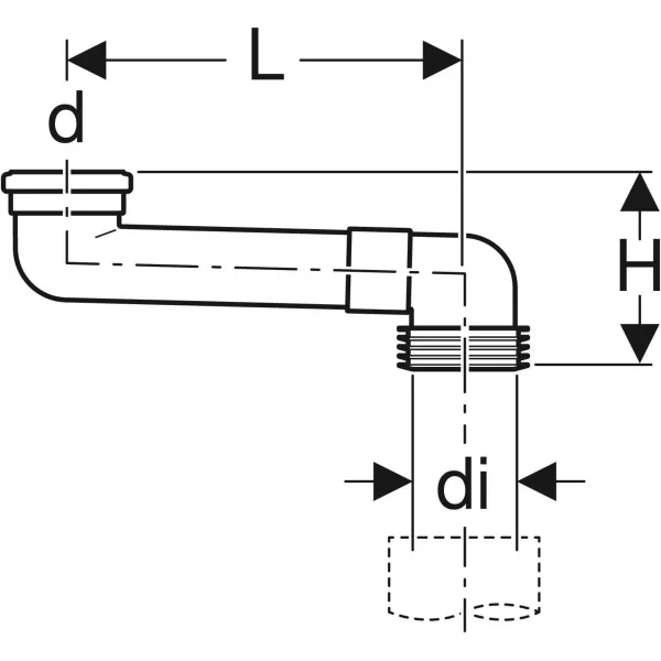Geberit sprong afvoerbocht 90/110mm