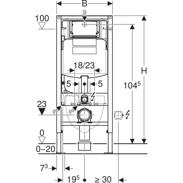 Geberit Duofix wc-element standaard 112