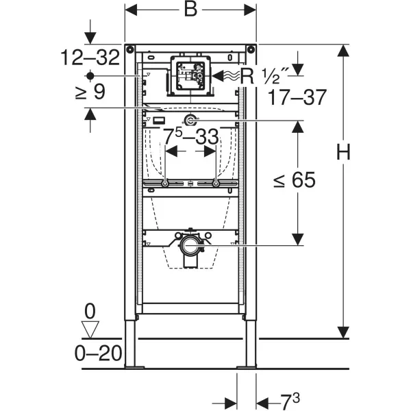 Geberit urinoir element standaard 112