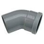 Wafix bocht 45° grijs 110 SN8 m/s