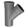 Wafix T-stuk 45° grijs 125 SN4/8 m/m/s