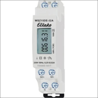 Eltako kWh meter 1f digitaal WSZ15DE-32A