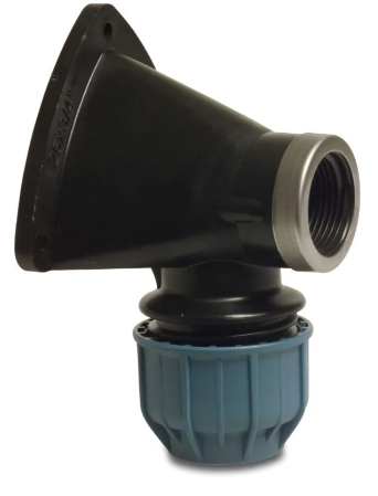 Jason PP muurplaat 90° 20mmx1/2" bi 16b