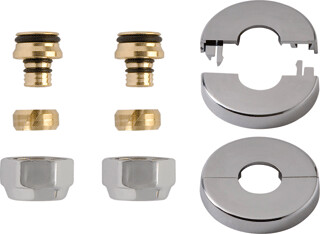 Ovus aansluitset 16x2 alupex/rozetten