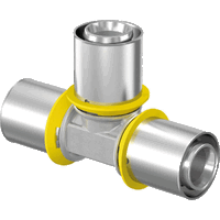 Uponor gas T-stuk 32mm pers