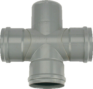PVC dubbel T-stuk 88° manchet 160mm mmms