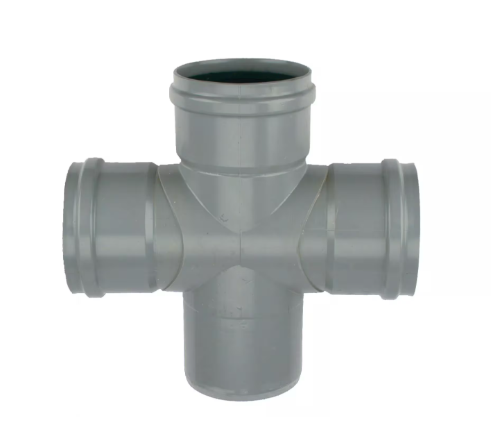 PVC dubbel T-stuk 88° manchet 110mm mmms