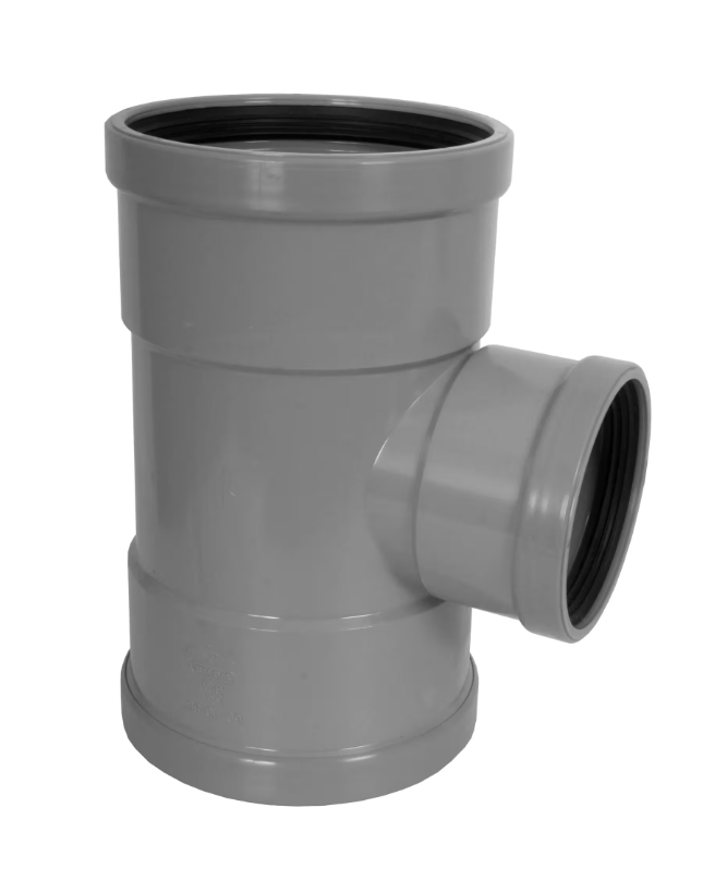Wafix T-stuk 88° grijs 160x125 SN4/8 m/m