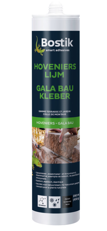 Bostik hoveniers montagelijm zwart 290ml