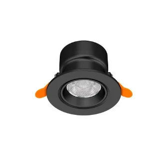 Rio LED downlighter zwart dimb 3000K 7W