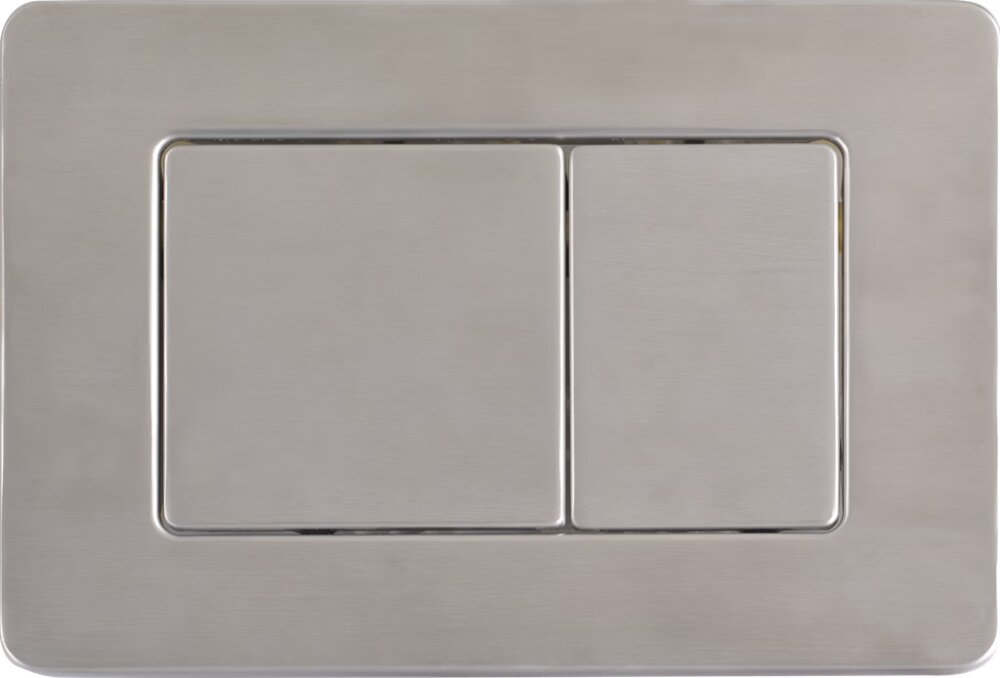 Square bedieningsplaat geborsteld RVS