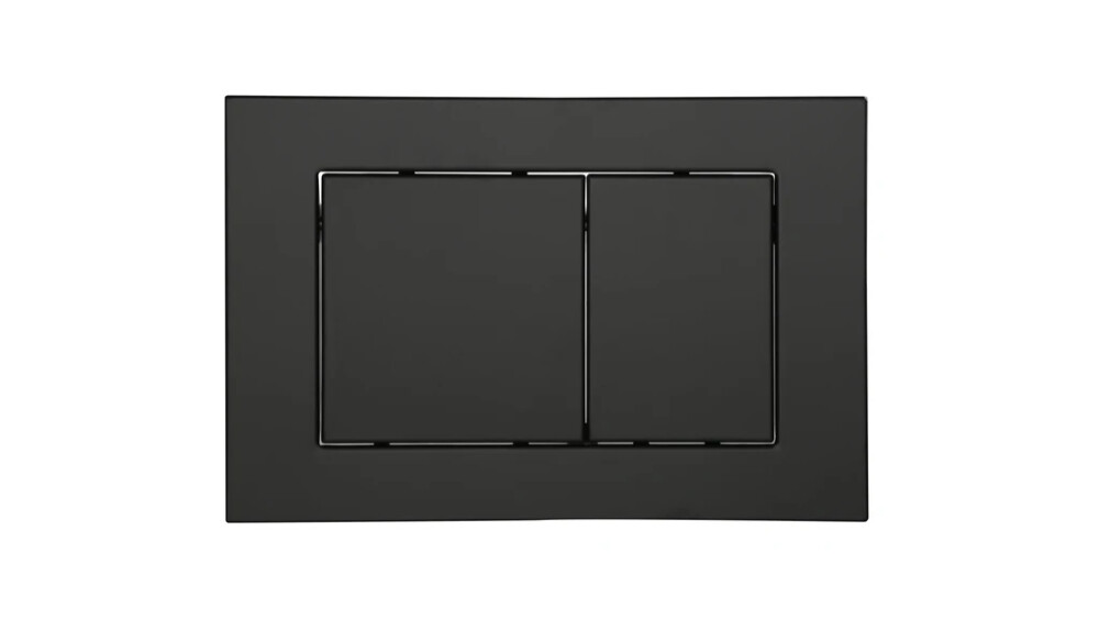 Square bedieningsplaat mat zwart