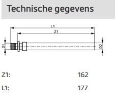 TECE overgang flex 16x15mm koper