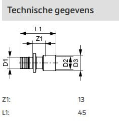 TECE overgang 20mmx18/22 cu-mof