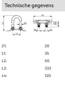 TECE gesloten radiator aansluiting unit