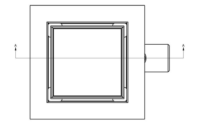 Tegelput 150x150mm zijuitloop 0,60l/s