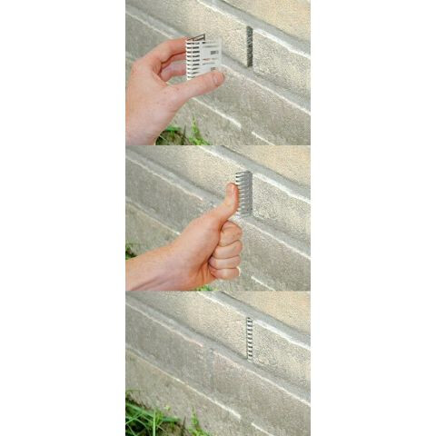 Stootvoegrooster rvs 6cm 500st