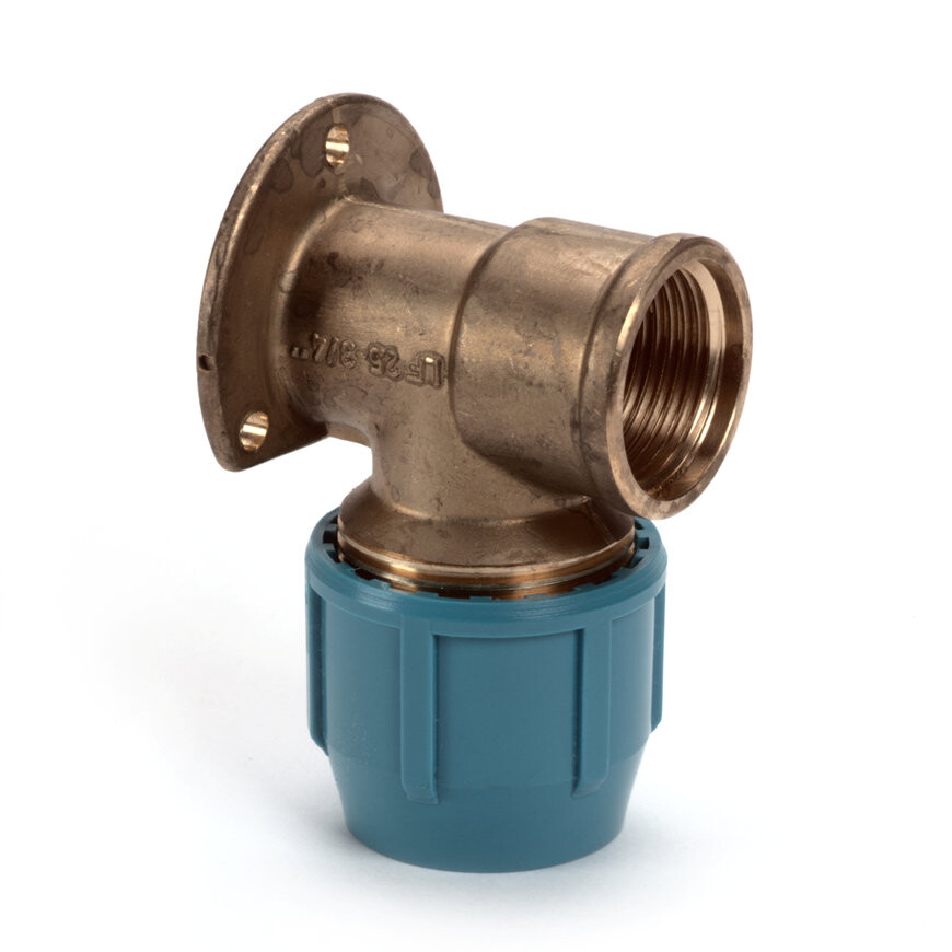 Unifit muurplaat messing 25mmx3/4" bi