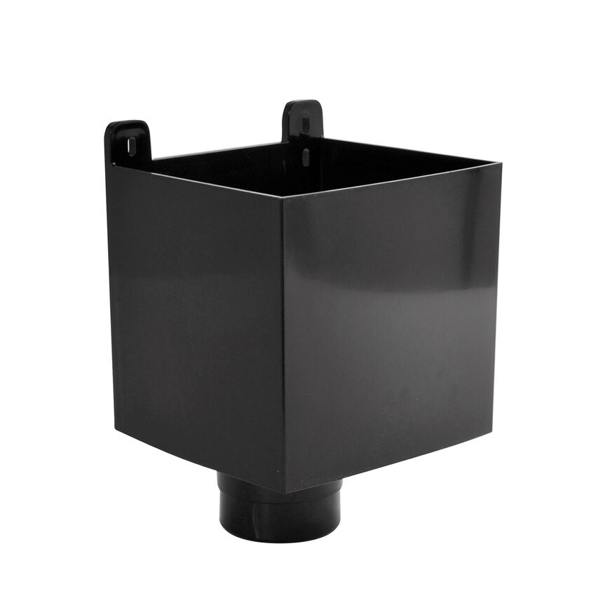 Vergaarbak hwa pvc zwart RAL9010 100mm