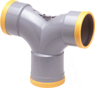 Wafix zettings T-stuk 88° grijs 125 SN8