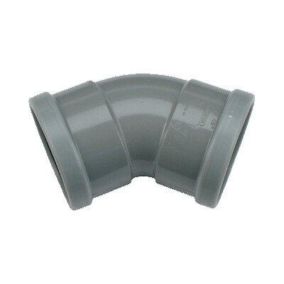 Wafix bocht 45° grijs 160 SN4/8 m/m